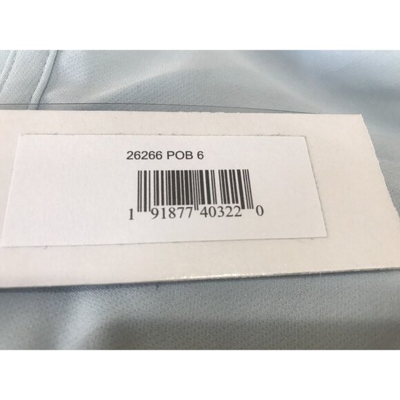 Ieena Mac Duggal Dress Womens Size 6 Powder Blue 26266 One Shoulder Gown Prom - Picture 5 of 8